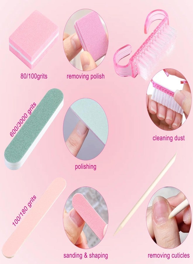 Fcozpjk Disposable Manicure Kit Basics 5PCS Nail Kit, Mini Nail Files Buffers Bulk Handle Grip Brush Orange Wood Stick Individually-Packed Pedicure Set for Fingernails Toenails Salon Supplies 5 Packs - Image 5